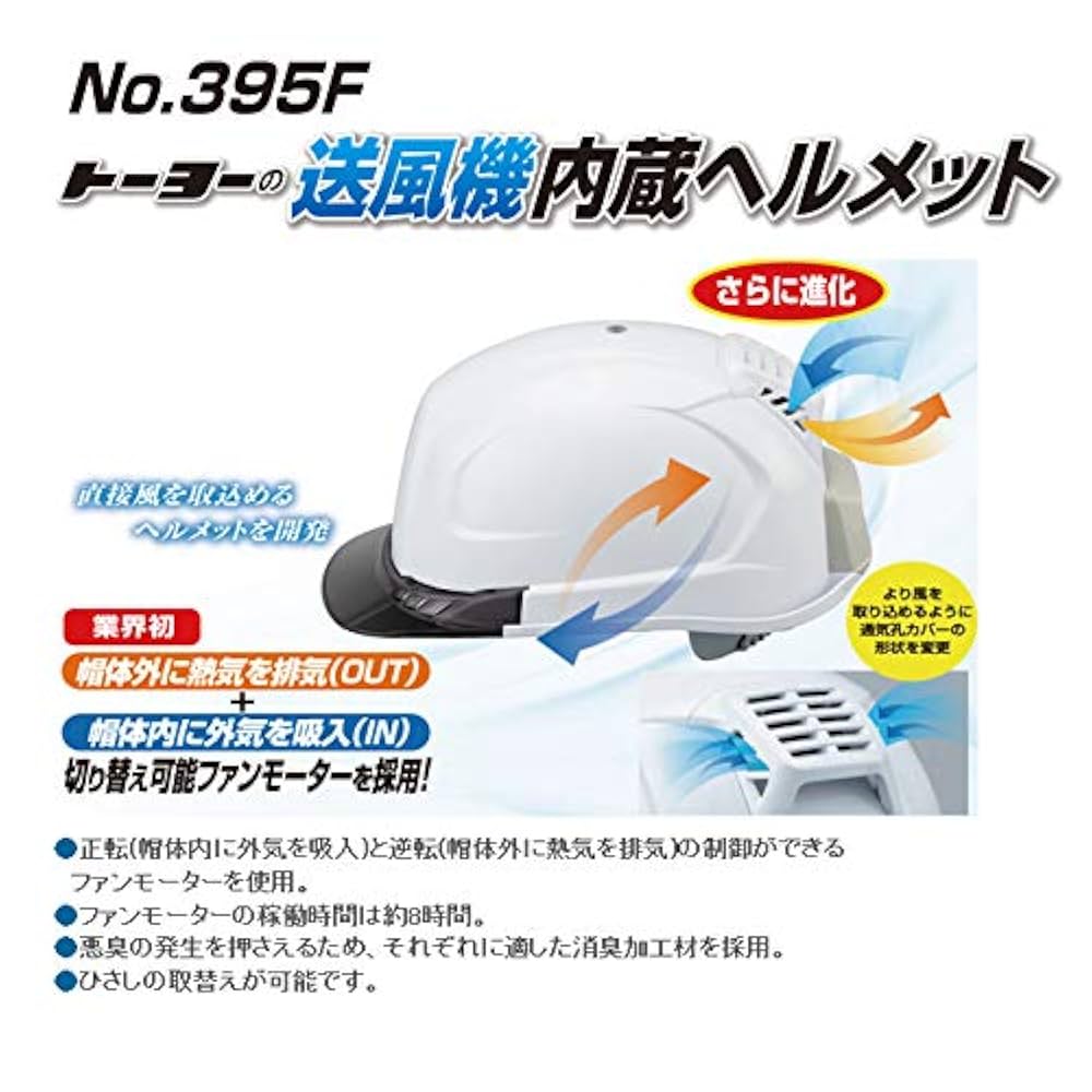 Amazon.co.jp: TOYO トーヨーセフティー 送風機内蔵ヘルメット